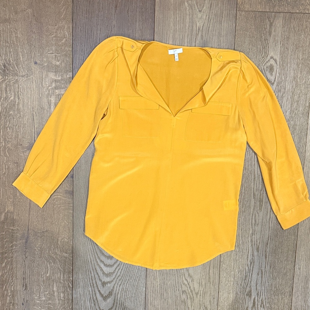 Joie Mustard Yellow Blouse